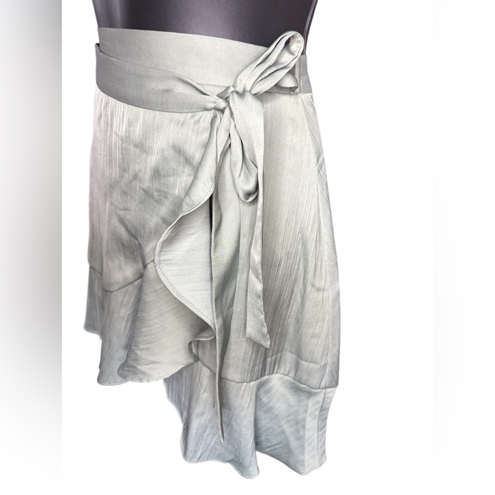 Maeve Anthropologie Ruffle Mini Skirt Moss Green Size XXS preloved - Picture 9 of 13